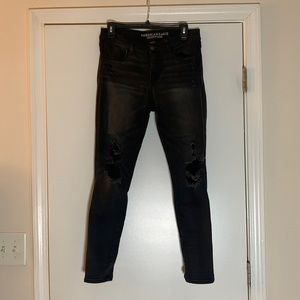 American Eagle Black Ripped Jeans